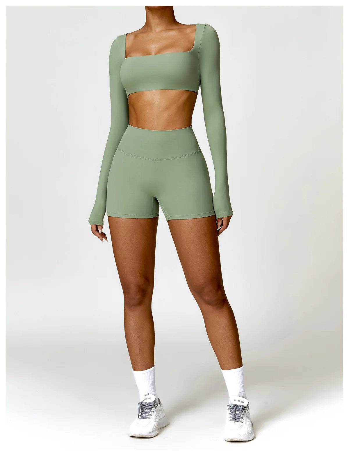 Pilates Set – Langarm-Top & Capri-Leggings | Tre Nove Milano