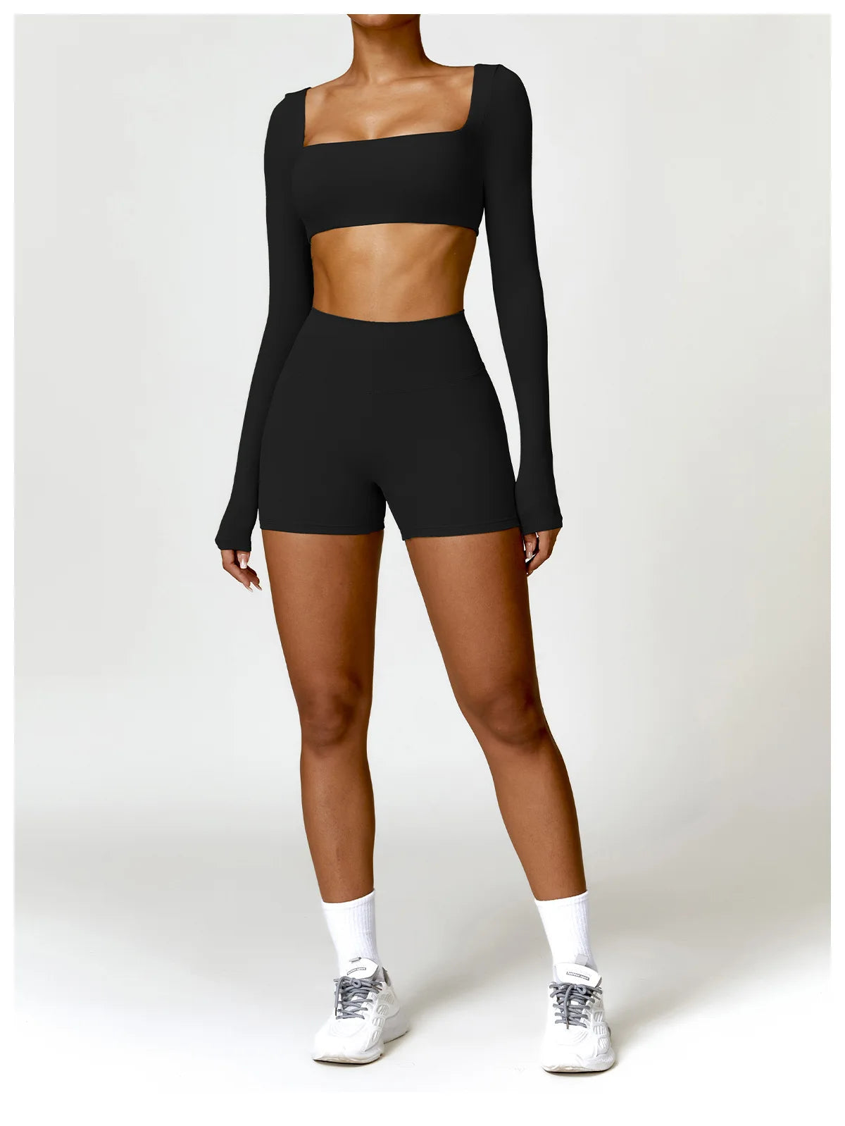 Pilates Set – Langarm-Top & Capri-Leggings | Tre Nove Milano