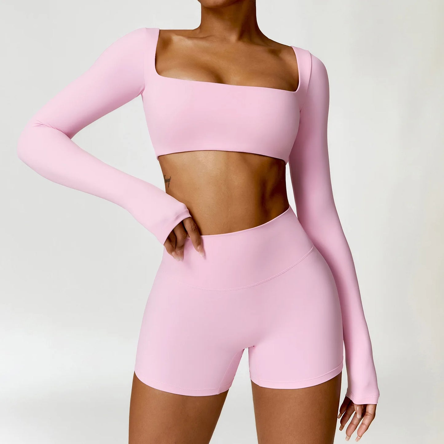 Pilates Set – Langarm-Top & Capri-Leggings | Tre Nove Milano