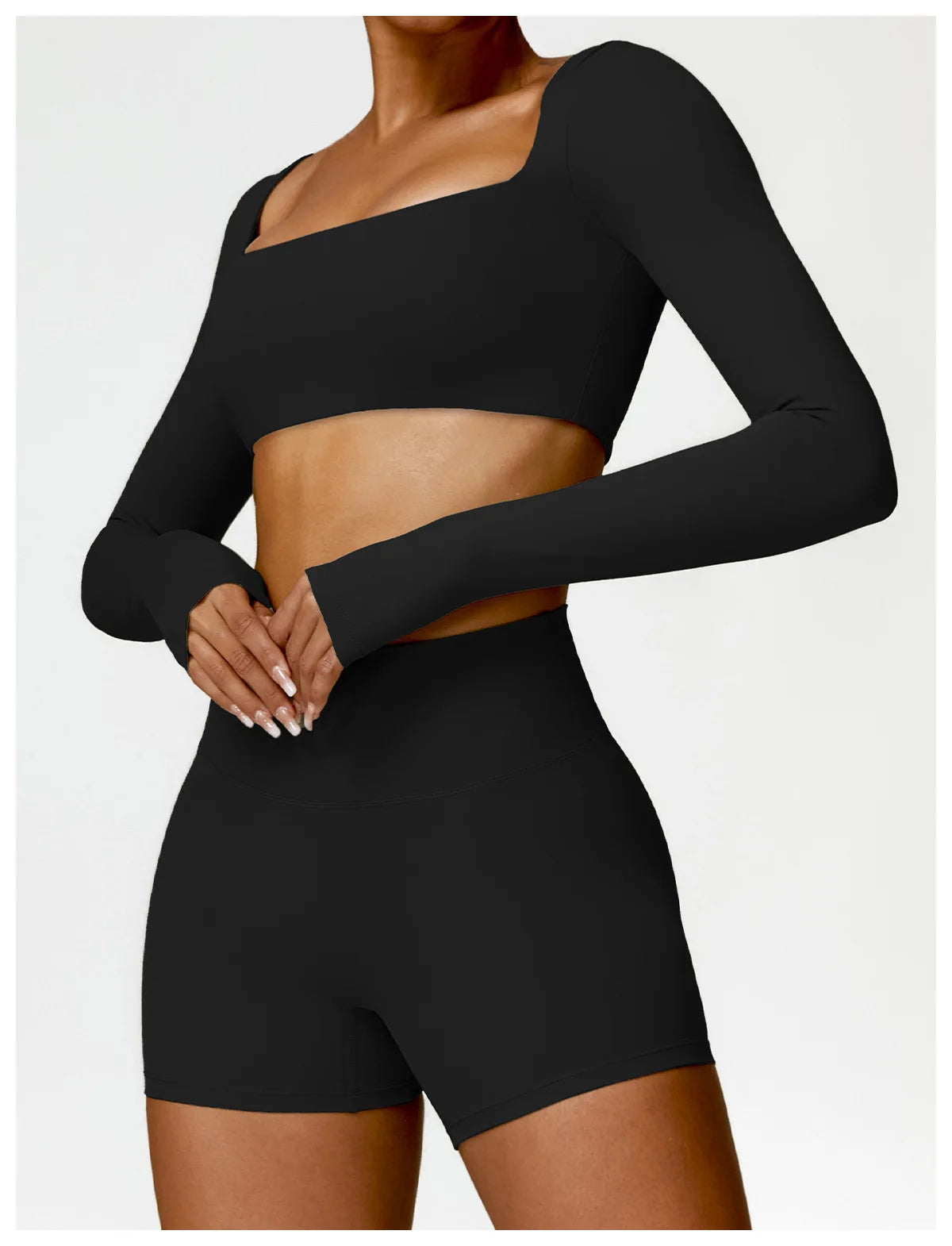 Pilates Set – Langarm-Top & Capri-Leggings | Tre Nove Milano