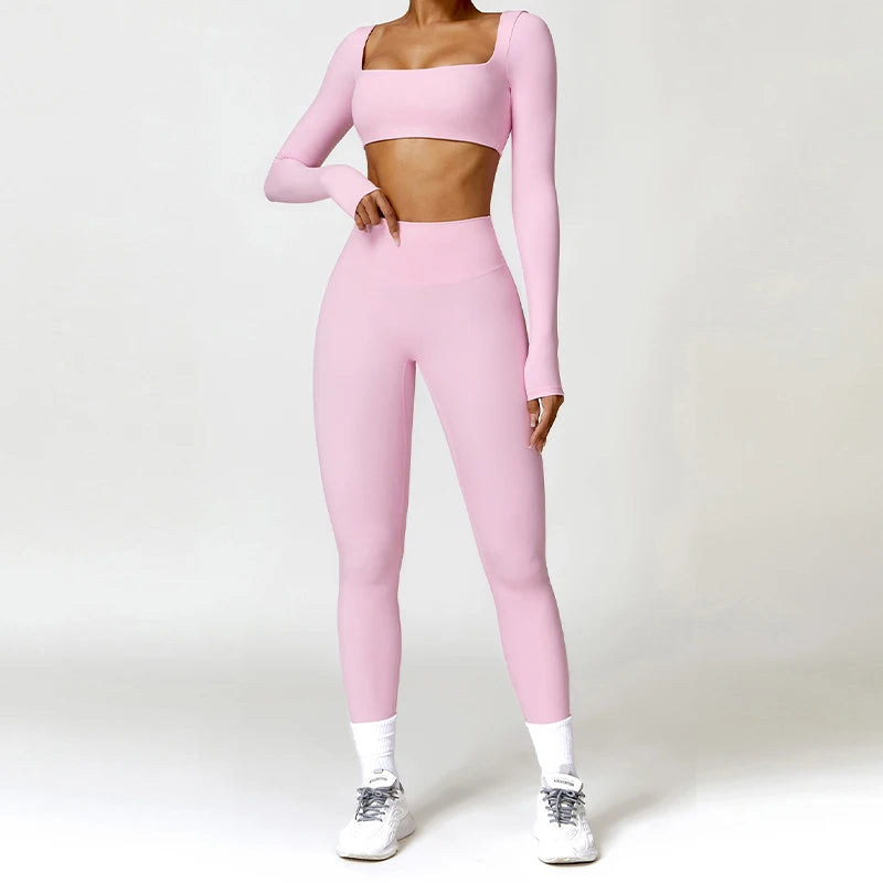 Pilates Set – Langarm-Top & Capri-Leggings | Tre Nove Milano